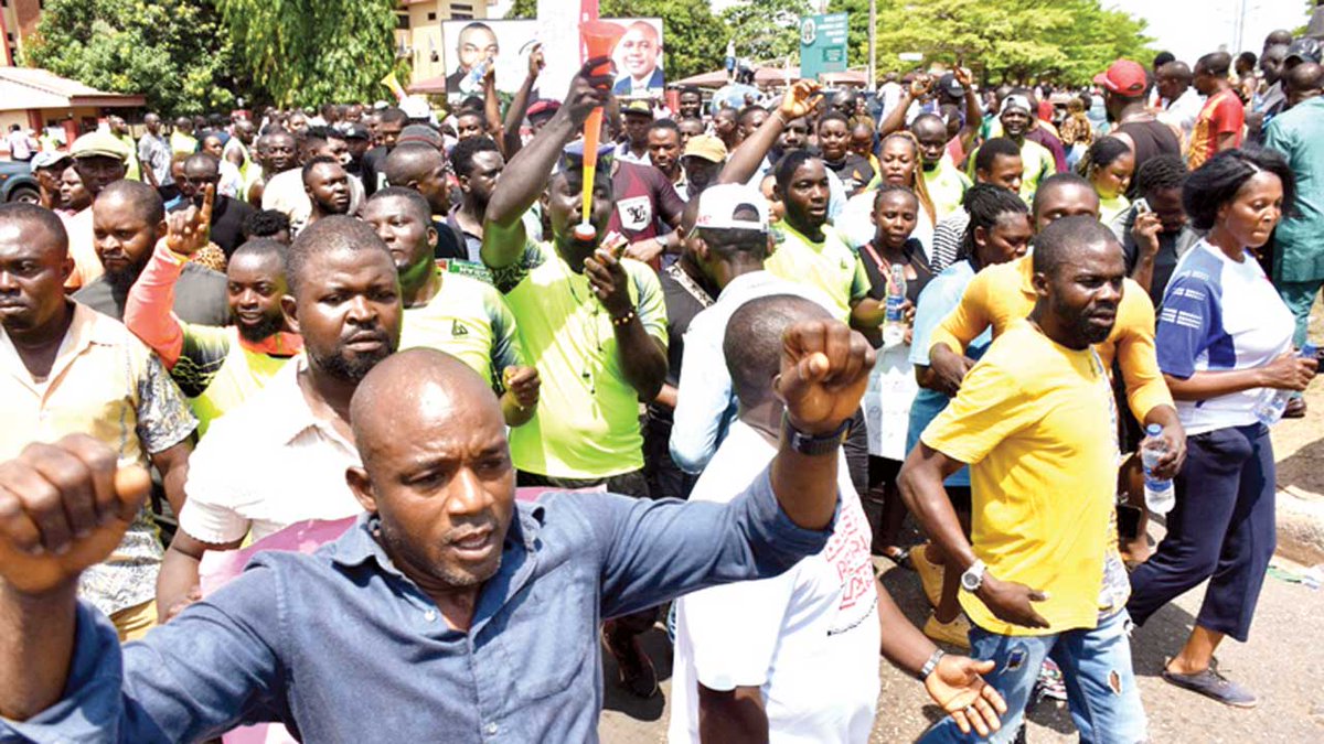 protest Enugu election