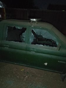 Damaged car