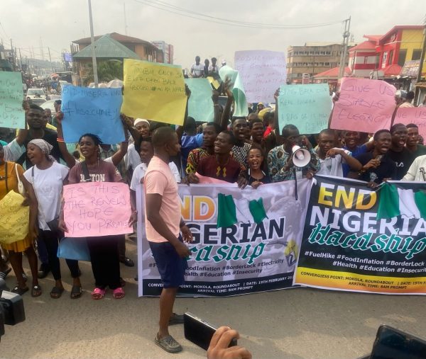 Breaking: Peaceful protest in Ibadan, amid rising cost of living