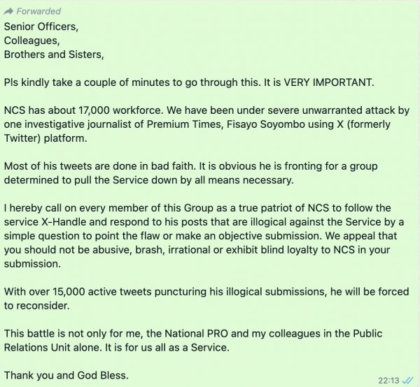 Leaked: Customs Plans Cyber-attack On Investigative Journalist, Fisayo ...