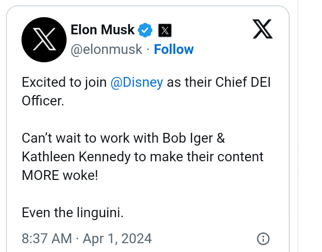 Elon Musk Disney