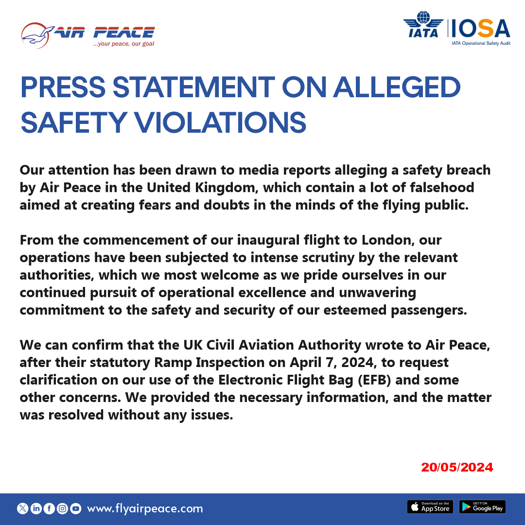 Air Peace UK Safety Breeches 