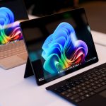 A Microsoft event showcasing the company's AI assistant, Copilot.