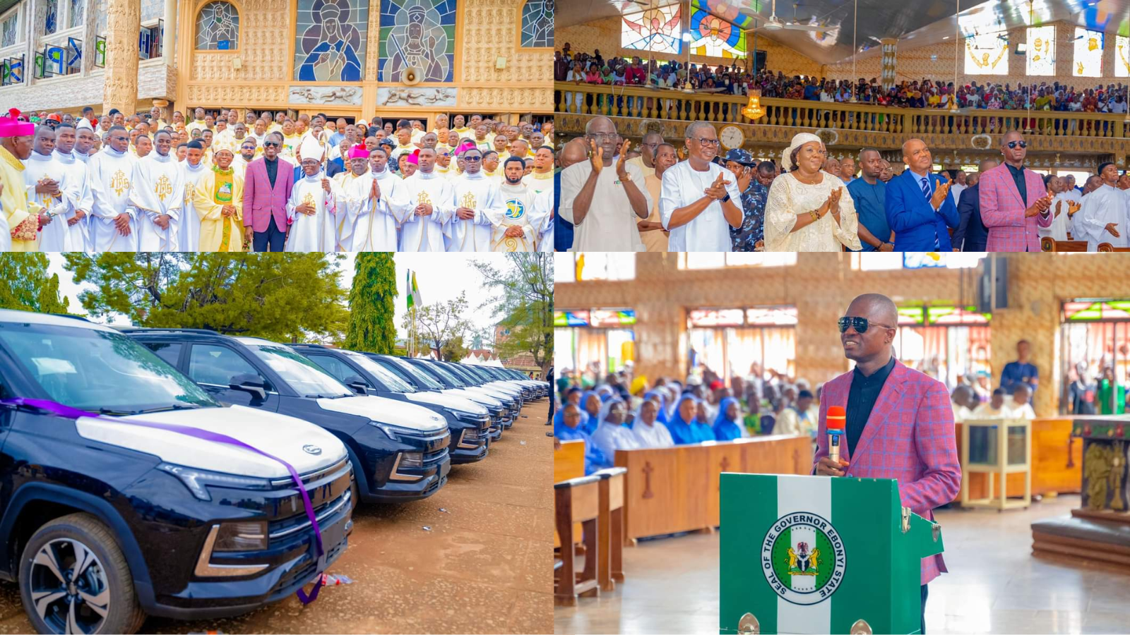 Ebonyi Governor, Dole Out 14 Exotic Cars To Newly Ordained Priests On Taxpayers Account