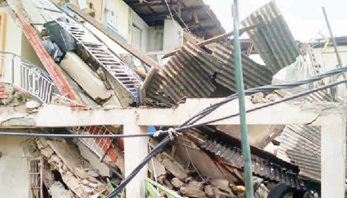 Three persons were left injured in the collapse of a building on Monday evening in FCT. The incident happened in an ongoing renovation work in a four-bedroom apartment with no casualty.