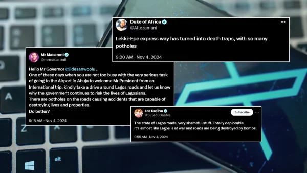 Nigerians Alert Sanwo-Olu to Pothole Crisis on Lekki-Epe Expressway