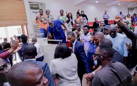 Chaos in Lagos Assembly as Speaker Meranda Presides Over Plenary Amid Heavy DSS Presence